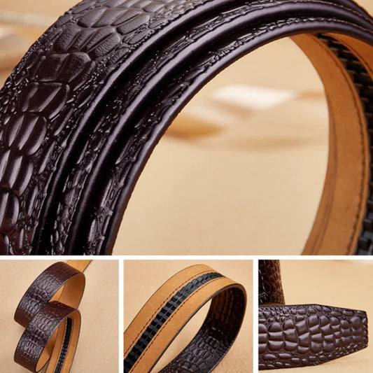 Leather material waistband. Single belt, crocodile pattern belt, casual waist belt, 3.5cm belt