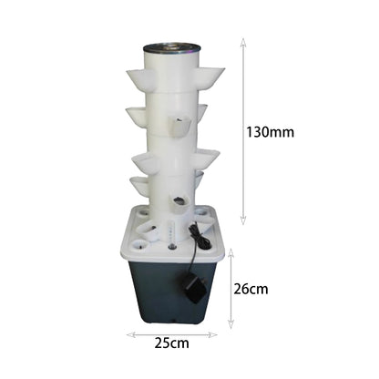15/18/25/30 Holes Hydroponic Grow System Tower Kit Garden Planter Home Yard Water Pump Home Vertical Gardening Planter