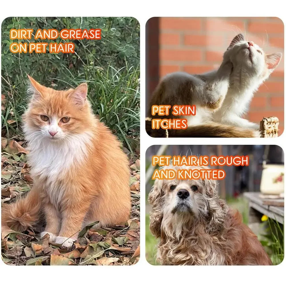 Gentle Dog Shampoo Pet Shampoo Body Wash Cat Shampoo Shower Gel Pet Wash Odor Eliminating Natural Deodorizing Shampoo Dog Bath