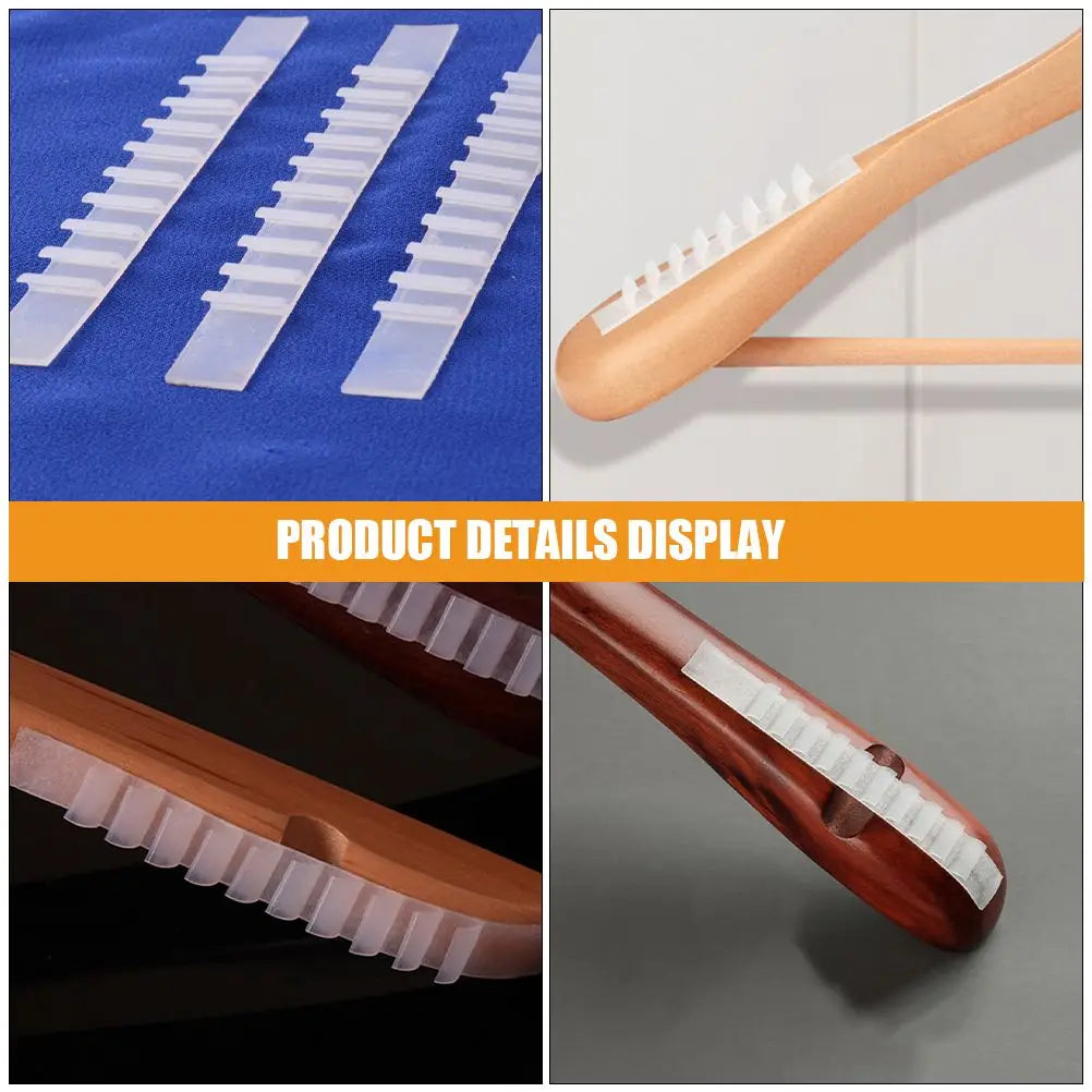 100 Pcs Silicone Anti Slip Hanger Strips Adhesive Grips Clothes Wardrobe Closet Non Skid Tape Home Decor Supply Strap Sticker