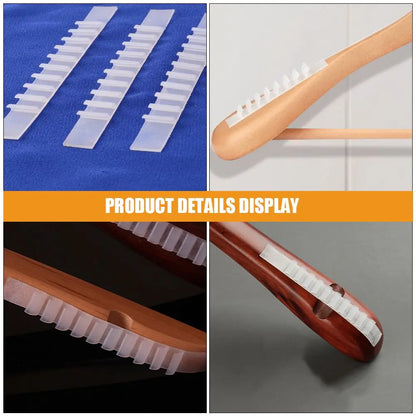 100 Pcs Silicone Anti Slip Hanger Strips Adhesive Grips Clothes Wardrobe Closet Non Skid Tape Home Decor Supply Strap Sticker