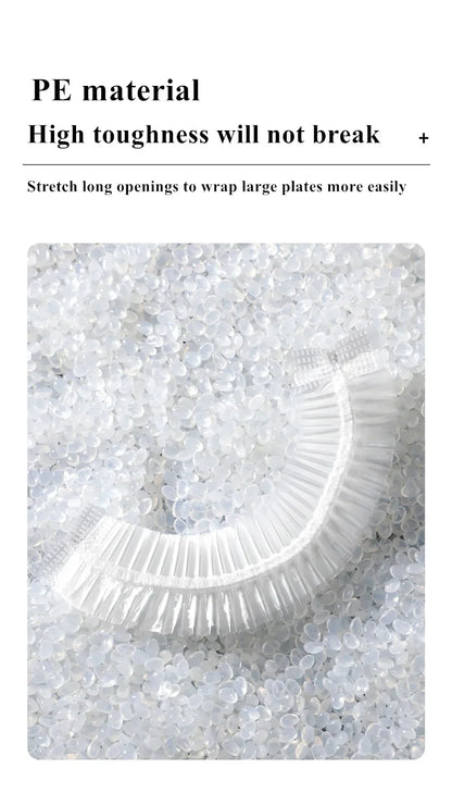 100pcs Reusable Food Wrap Storage Covers Bags For Bowl Elastic Plate Silicone Lid Cover Kitchen Fruit Plastic Fresh-Keeping Seal