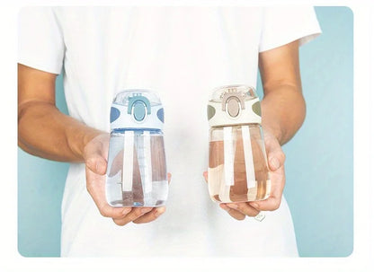 Leak-Proof Portable Water Bottle - Cute, Compact Design for Men & Women, PVC-Free Plastic, Ideal for Outdoor Activities & Travel