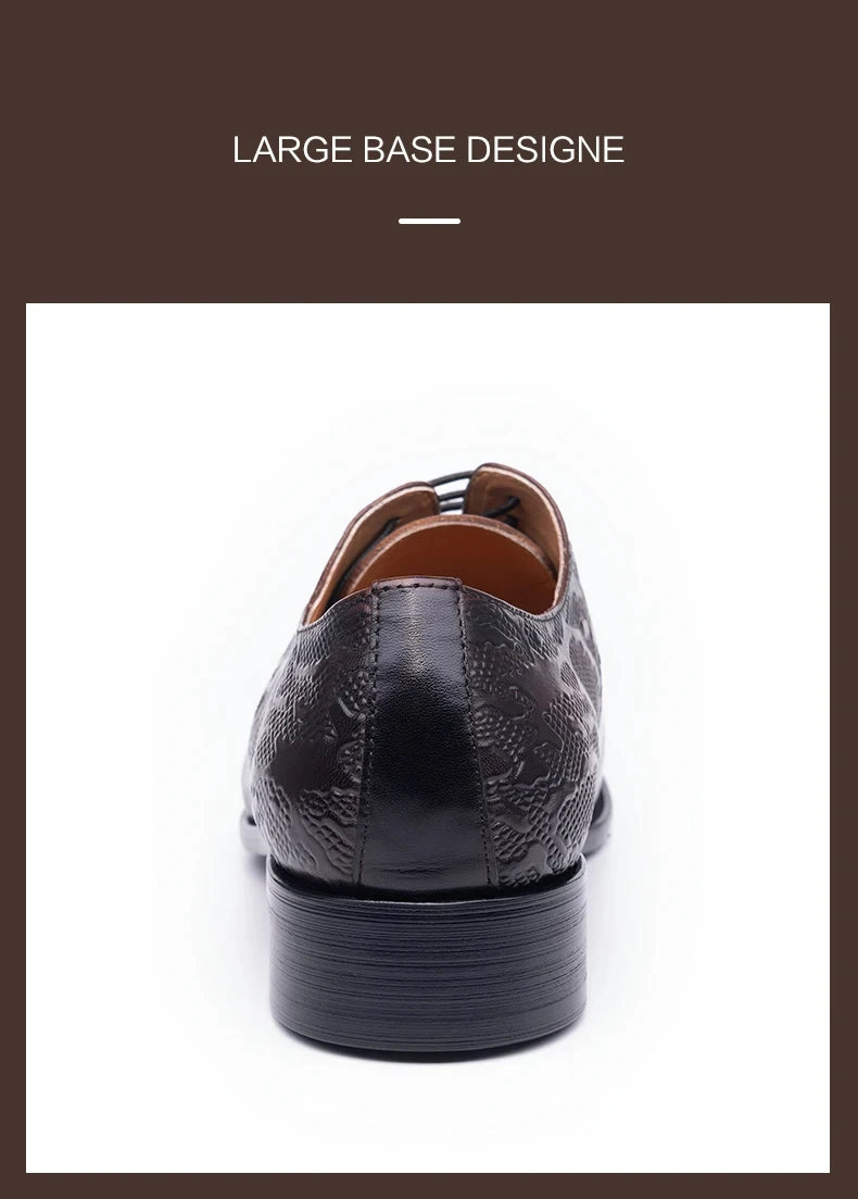 YAOLIDA Business Oxfords Shoes For Men Luxury Handmade Dress Wedding Office Side pretty Printing Preminum Formal Leather Shoe CN