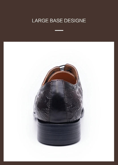 YAOLIDA Business Oxfords Shoes For Men Luxury Handmade Dress Wedding Office Side pretty Printing Preminum Formal Leather Shoe CN