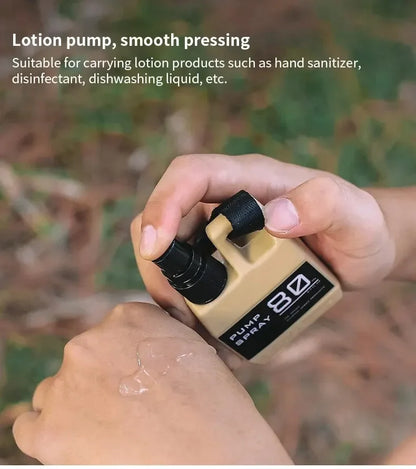 Spray Bottle Pump with Buckle, Portable, Outdoor Camping Travel Spray Bottle, Cosmetic Container, Alcohol, Perfume, Refillable