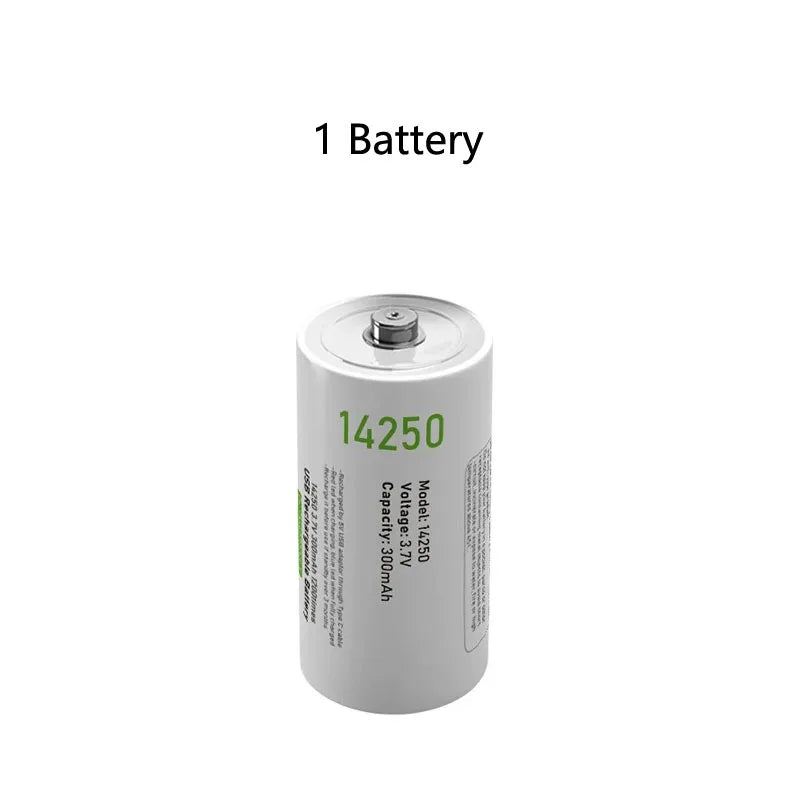 14250 3.7V 300mAh Rechargeable Lithium Battery For Probes, Thermometers, Sights, Thermostats, Monitoring systems,Alarms,1/2AA