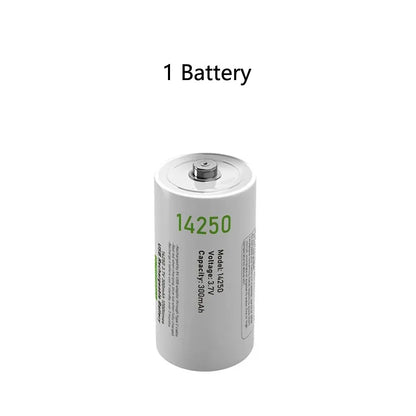 14250 3.7V 300mAh Rechargeable Lithium Battery For Probes, Thermometers, Sights, Thermostats, Monitoring systems,Alarms,1/2AA
