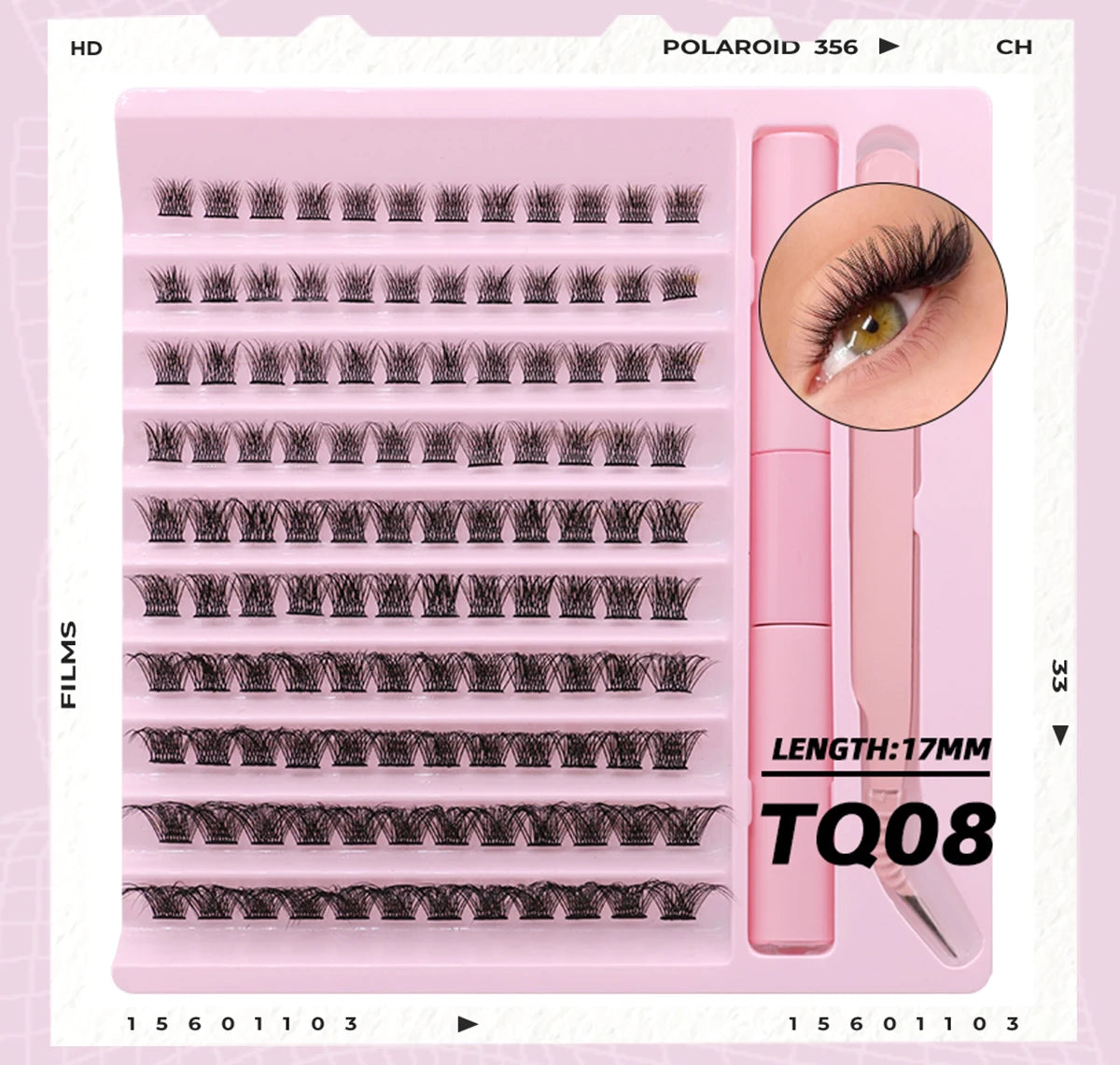 Diy Lash Extension Kit Cluster Eyelash Extension Kit Individual Lashes Kit Lash Bond and Seal Lash Glue and Lash Tweezers Makeup