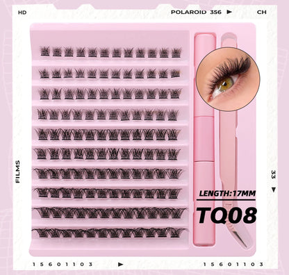 Diy Lash Extension Kit Cluster Eyelash Extension Kit Individual Lashes Kit Lash Bond and Seal Lash Glue and Lash Tweezers Makeup