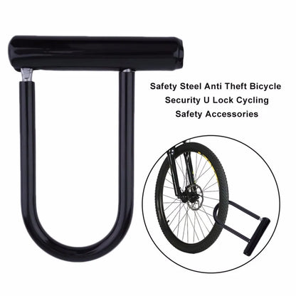 Bike U-Lock Heavy Duty Bicycle Locks with Bracket Anti Theft Secure Locks for Electric Scooter Mountain Bikes Road Cycling Doors