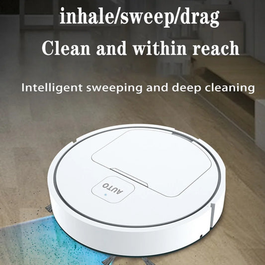 3-in-1 Robot Vacuum Cleaner USB Rechargeable 1000Pa Suction Robotic Vacuum and Mop Combo for Home Floor Washing Carpet Pet Hair