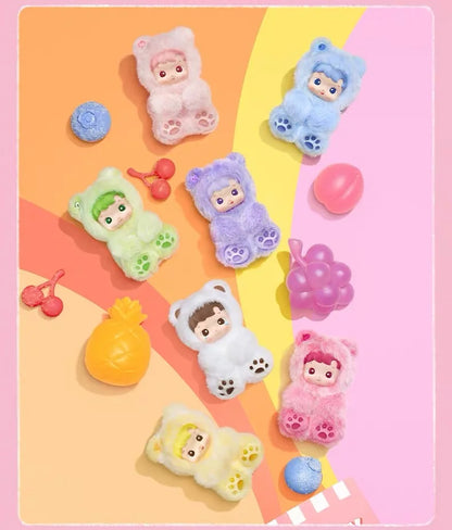 100% Genuine Haci pupu Gummy Bear Series Vinyl Face Blind Box Kawaii Scented Pendant Doll Keychain Decor Sweet Birthday Gift