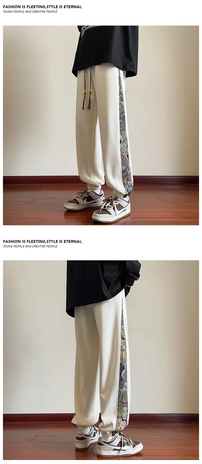 2025 Men Pants Streetwear Sweatpants Joggers Hip Hop Loose Harajuku Trousers