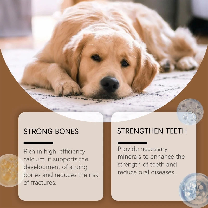 Calciums Supplements for Dogs, 80 Tablets Health Bone Joint Maintenance