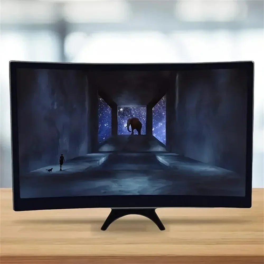 10/12 Inch/Phone Screen 3D HD Magnifier Movie Video Amplifier Holder Enlarger Screen Smart Phone Magnifying Curved Screen