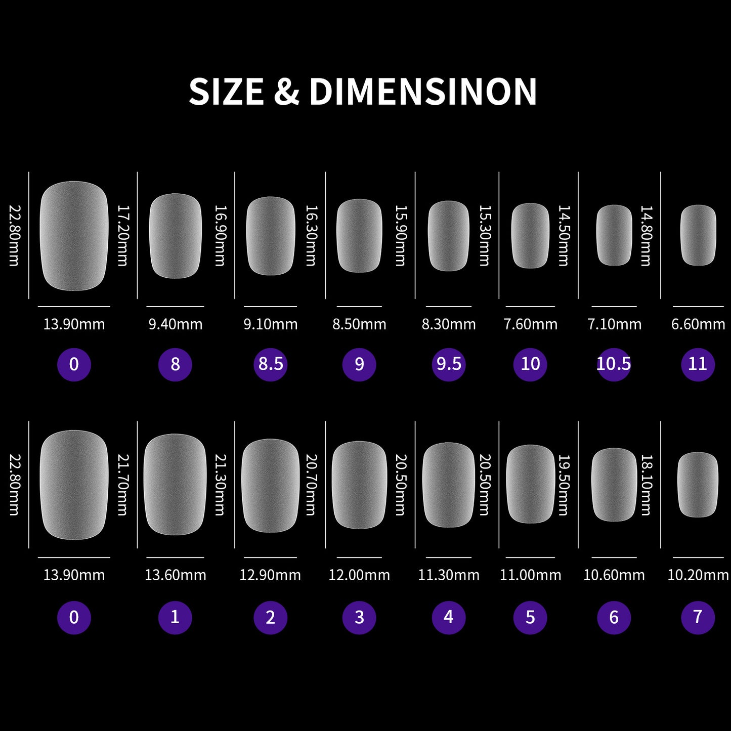 420pcs/box Frosted Version False Nails Press On Acrylic Nails Almond Mixed Size Short Style Ultra Thin Traceless Nail Tips