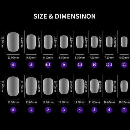 420pcs/box Frosted Version False Nails Press On Acrylic Nails Almond Mixed Size Short Style Ultra Thin Traceless Nail Tips