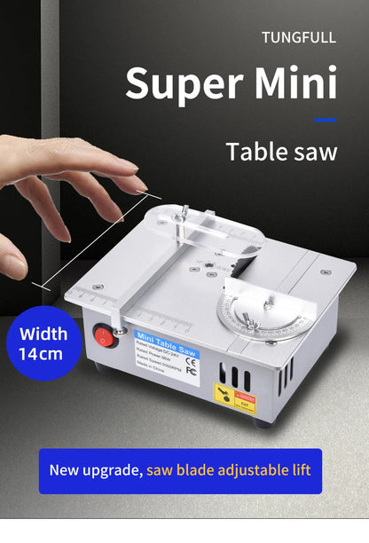 Mini Table Saw for Model Making and Crafts Compact Table Saw Benchtop Saw DIY Bench Saw Desktop Cutting Tool Hobby Saw