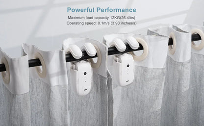 Smart Automatic Curtain Opener-Remote Control With App/Timer/Voice,Upgraded High-Performance Motor(For Roman Rod/T/U Track 3in1)