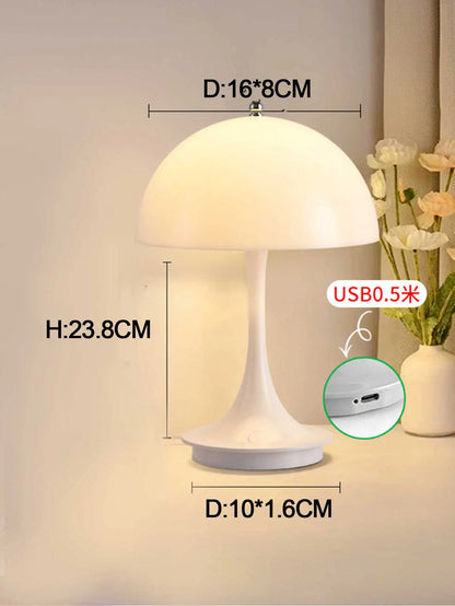 Modern Simple Pod Shaped Decorative Table Lamp, Rechargeable LED Dimmable Table Lamp, Bedroom Ambient Lighting