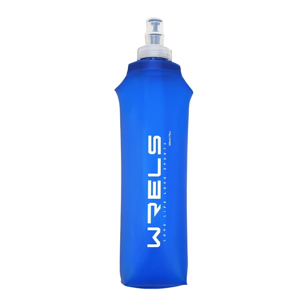 WRELS Folding Water Bottle TPU BPA-Free Collapsible Soft Flask Outdoor Sport Hiking Camping Running Portable Soft Water Bottle