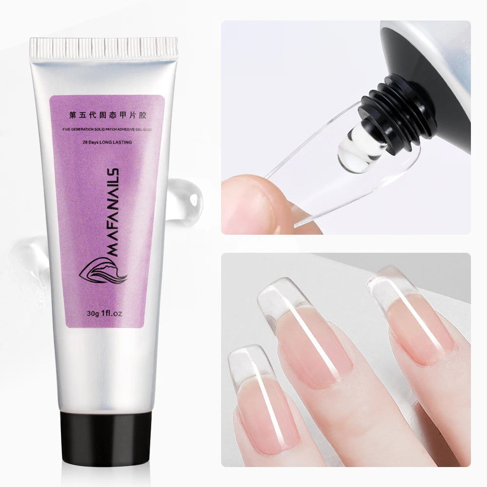1PCS UV/LED Gel Nail Glue Crystal Clear Strong Adhesive For False Nails Rhinestone & Resin Gem Application Easy Removal
