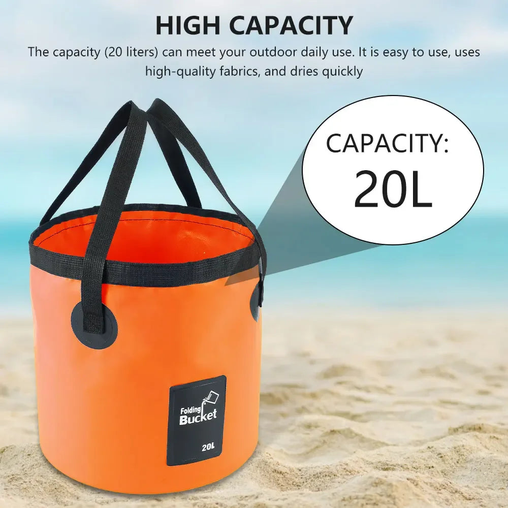 12L 20L Bowl Sink Washing Bag Car Wash Bucket Portable Outdoor Travel Foldable Water Multifunction Folding