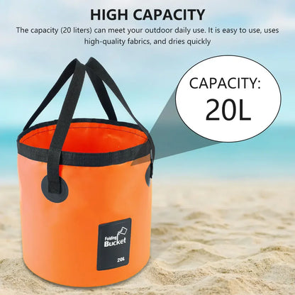 12L 20L Bowl Sink Washing Bag Car Wash Bucket Portable Outdoor Travel Foldable Water Multifunction Folding