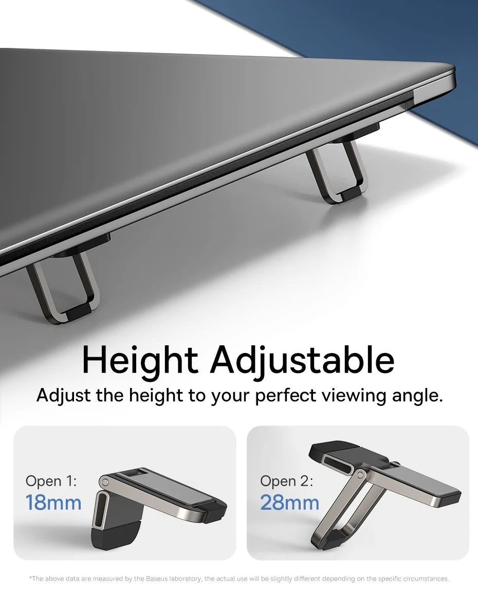 Baseus Laptop Kickstand for Computer Keyboard Holder Mini Portable Laptop Stands For Macbook Xiaomi Notebook Aluminum Support