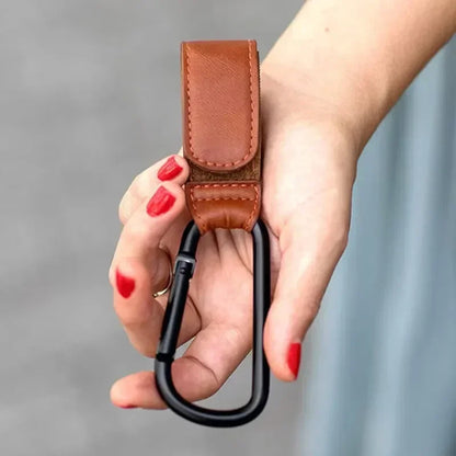 1/2pcs PU Leather Baby Bag Stroller Hook Pram Rotate 360 Degree Rotatable Cart Organizer Pram Hook Crochet Stroller Accessories