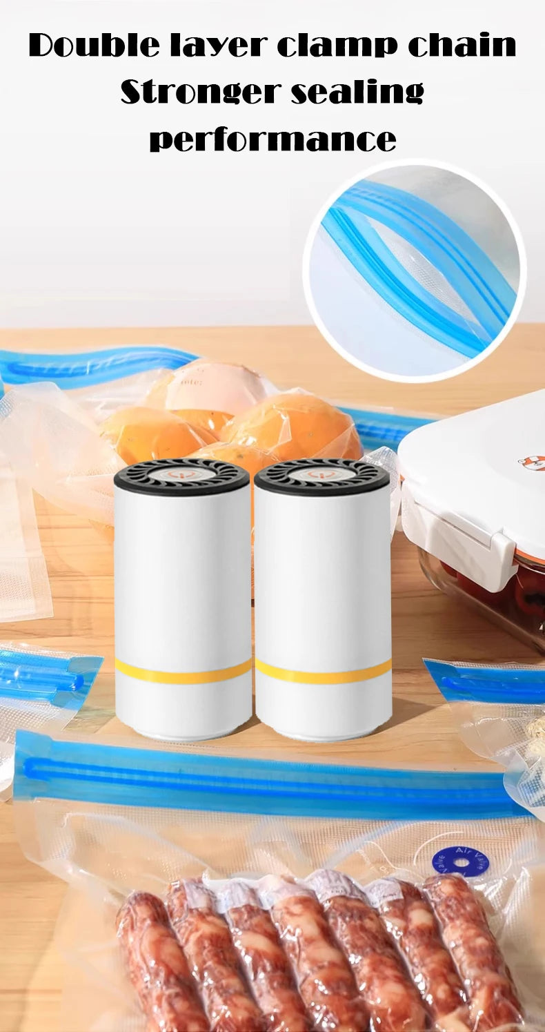 high-quality food handheld vacuum sealer Portable & Rechargeable Vacuum Sealer (Vacuum Sealers+ 30 reusable vacuum seal bags