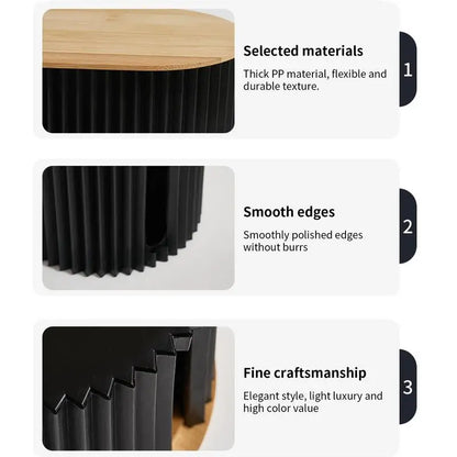 Wire Organizer Box with Wood Cover Cable Management Box Plug Board Storage Box Extension Hiders Power Cord Charger Storage