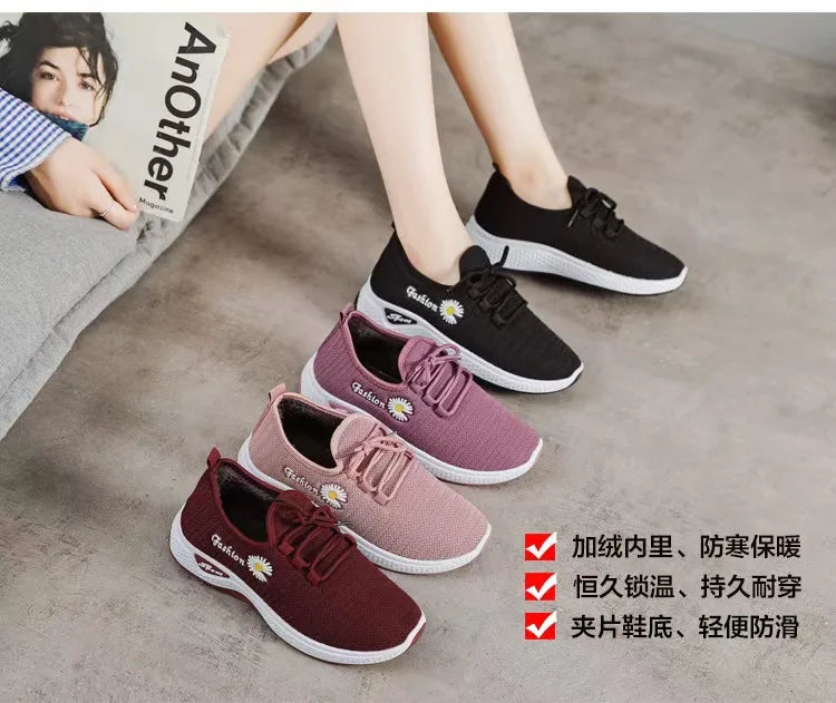 2025 Fashionable Lightweight Women's Spring/Autumn Flats: Comfortable Casual Single Shoes in Cotton Fabric womens shoes