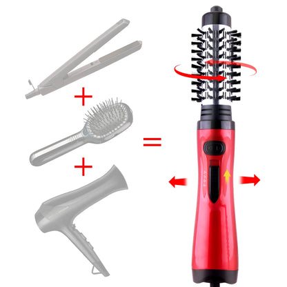 Hair dryer brush three in one hot air rotating brush, used for straightening and shaping curly hair, hair salon styling tool
