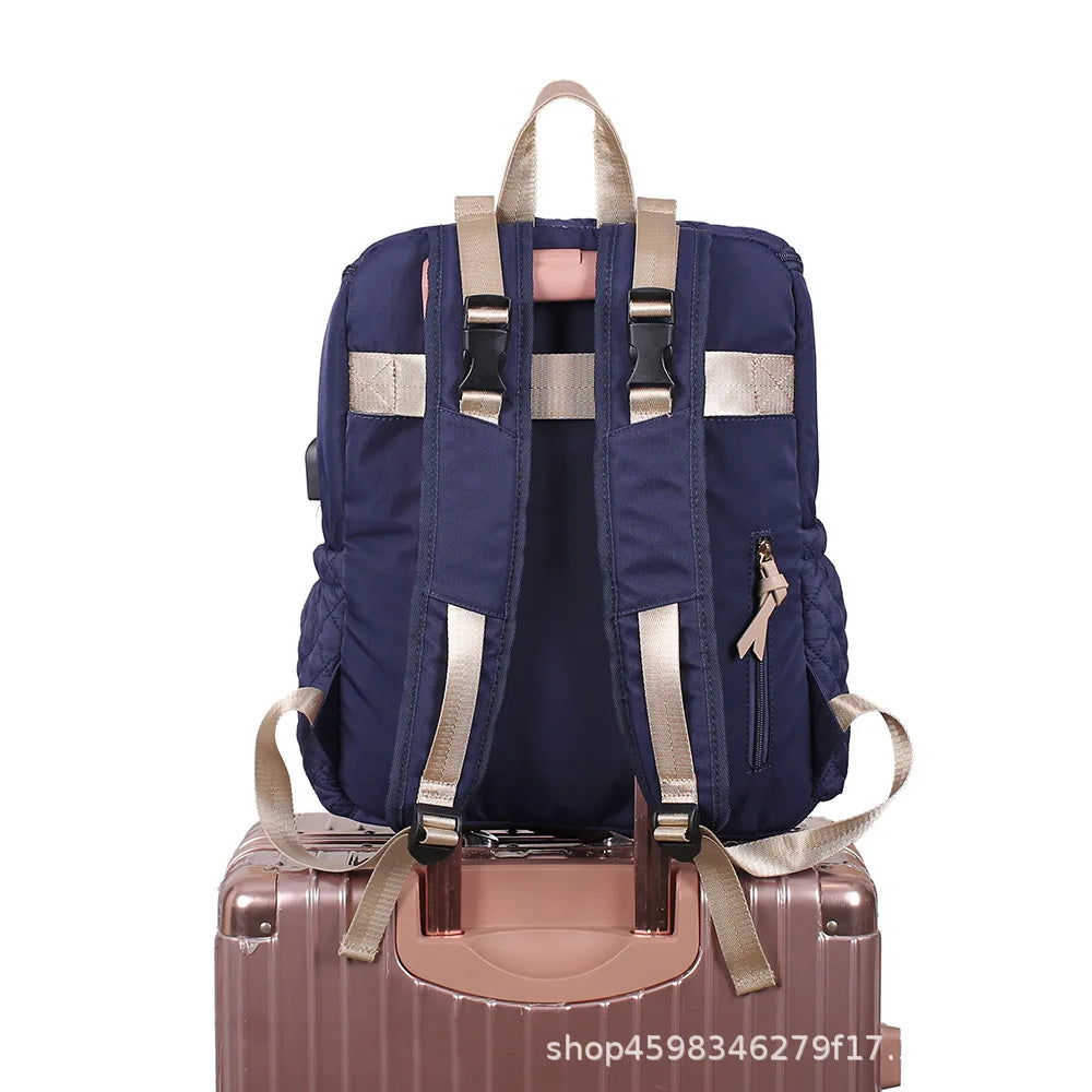 Diaper Bag Backpack,Waterproof Baby Diaper Bag with Changing Pad Converts into Baby Tote Bag Diaper Backpack Stroller Bag and Cr