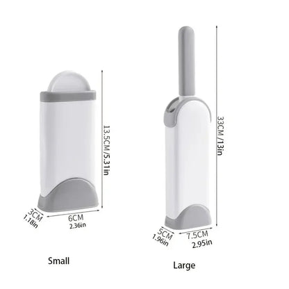 2 Pack Portable Lint Remover Brushes - Lint and Fur Remover Dog & Cat Hair Remover, Double-Sided Brush with Self-Cleaning Base