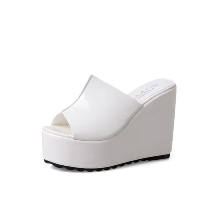 Platform Slippers Women Fashion Shoes Wedge Sandals Solid Color Party Sandles Woman Casual Comfort Designer Summer Footwear