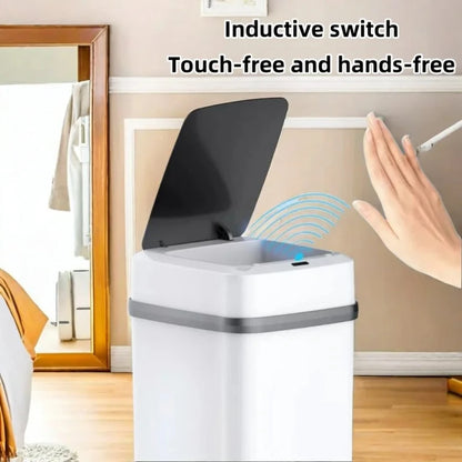 Kitchen Trash Bin 13L Bathroom Touch Trash Can In The Toilet Smart Garbage Bucket Waste Bins Dustbin Smart Trash Can Kitchen