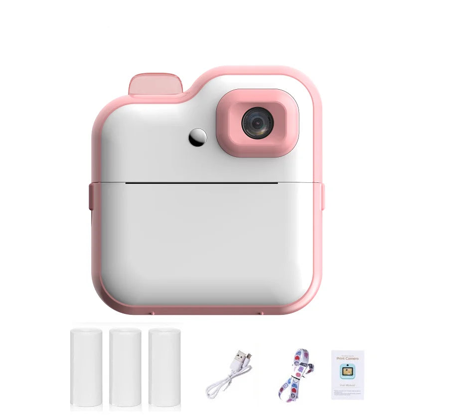 Kids Thermal Print Camera Instant Photo Printing Camera 1080P HD Digital Camera Toys Parent-child Interaction Camera Toys Gifts
