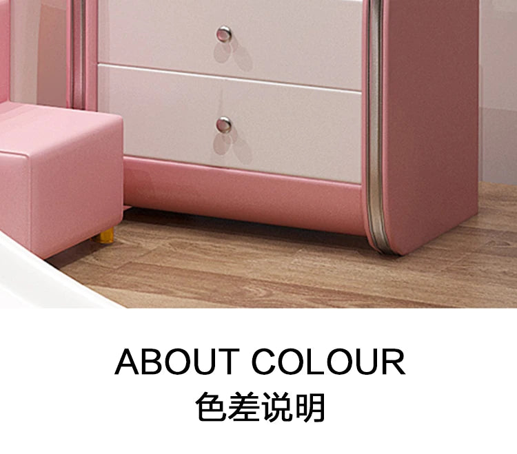 150X200cm Modern Childrens cartoon girl princ ess bed pink queen size bed frame full  double bed complete bedroom furniture