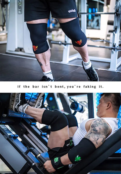 1 Pair Fitness Powerlifting Knee Pads Squat Support Weightlifting Knee Sleeve Strength Lifting Pads Gym Training Knee Covers