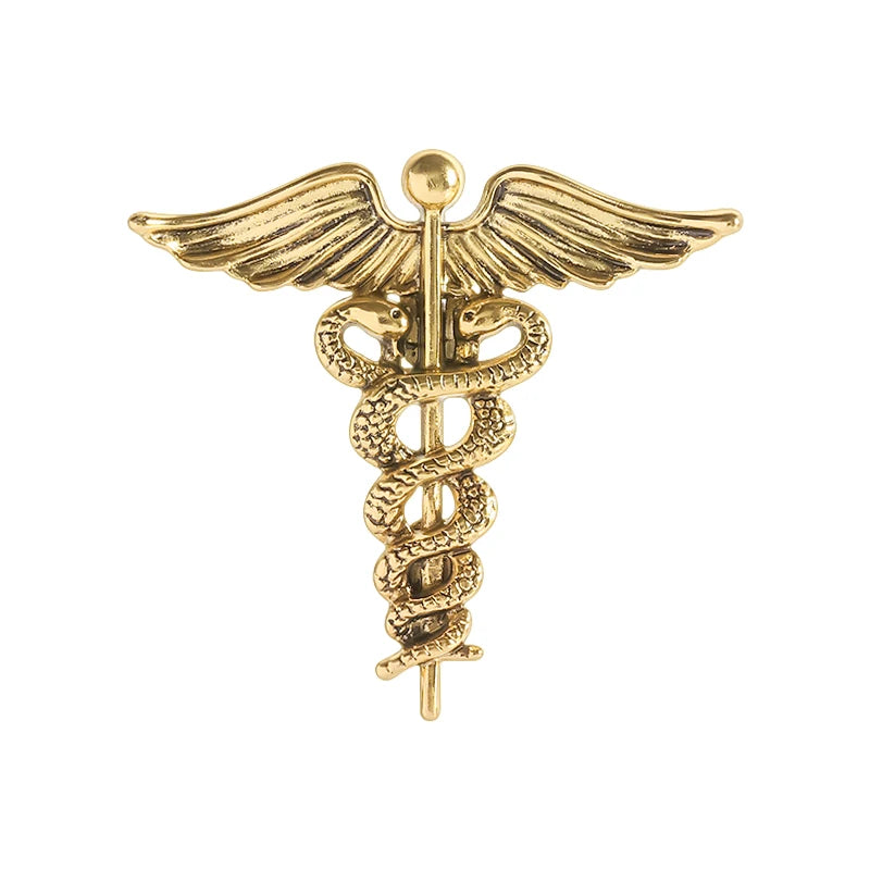 Veterinary Pharmacy Symbol Caduceus Snake Enamel Pins Odontologia Nutricao Fisioterapia Medical Health Badge Brooch Doctor Nurse