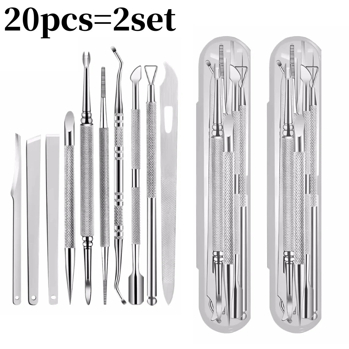 10pcs Stainless Steel Pedicure Tool Set Precision Manicure Knife for Removing Dead Skin Callus Portable Foot Cuticle Care Tools