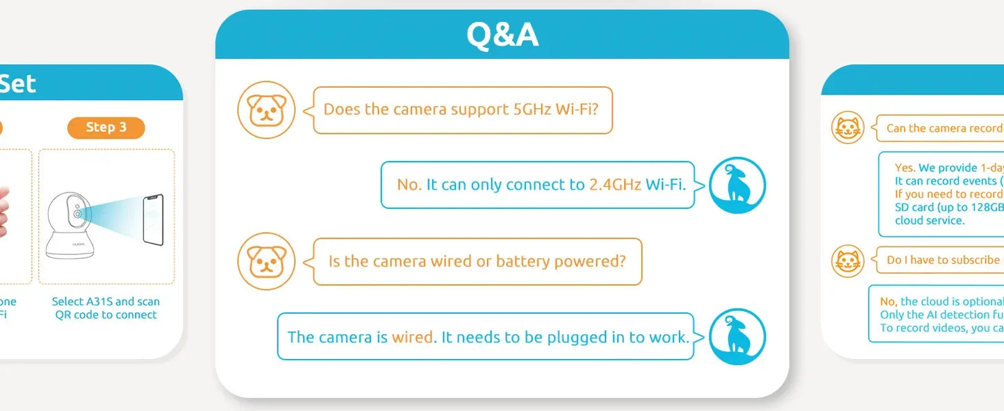 2 Pcs Blurams Indoor Security Camera 2K, Home Security Camera for Dog/Elder, Security Camera with One-Touch Call Update A31S-2pc