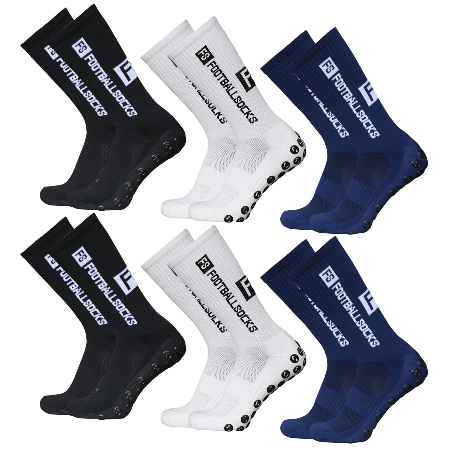 Lixada Outdoor Sports Running Socks Stretcy Socks Athletic Football Soccer Socks Anti-Slip Socks with Grips