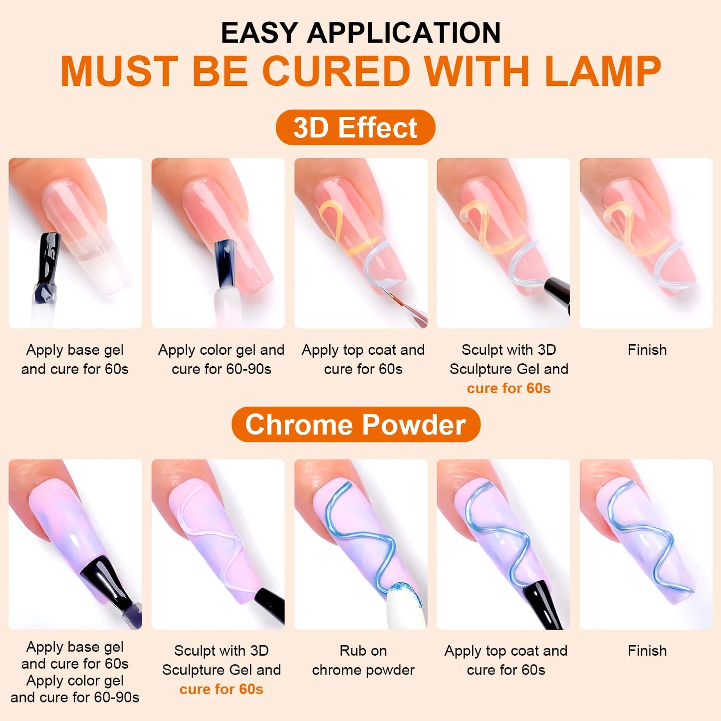 10ml 3D Nail Art Gel - DIY Designs,Waterproof Sculpting gel，Waterproof Nail Art Design Gel for Intricate Carvings & Shapes