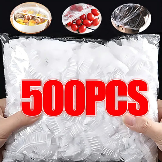 Reusable Disposable Food Cover Plastic Wrap Sturdy Elastic Food Lids for Bowls Elastic Plate Covers For Kitchen Food Saver Bag