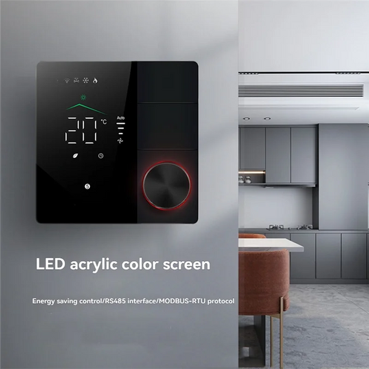 FAST-Tuya Smart Thermostats For Air Conditioner With WIFI Remote Control Smart Knob Thermostat LED Temperature Control Switch C