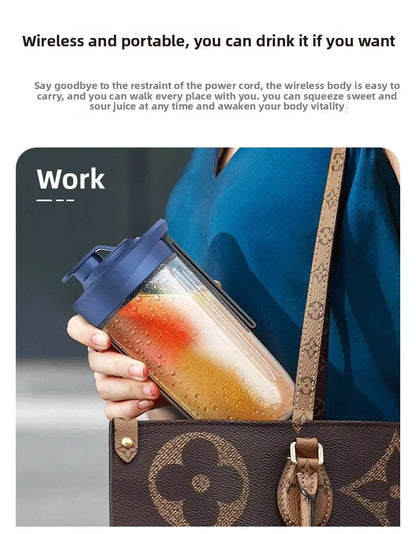 Portable Fruit Juice Blenders Summer Personal Electric Mini Bottle Home USB 6 Blades Juicer Cup Machine For Kitchen